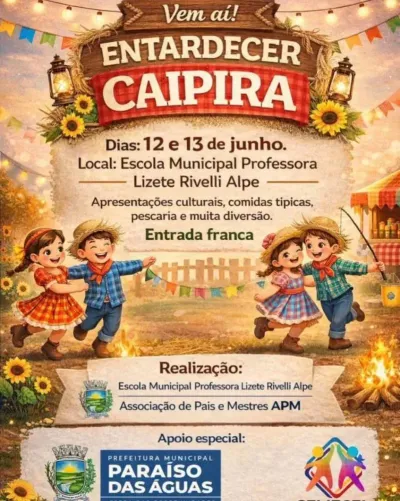 Imagem da notícia Entardecer Caipira reúne cultura, tradição e diversão nesta sexta e sábado em Paraíso das Águas